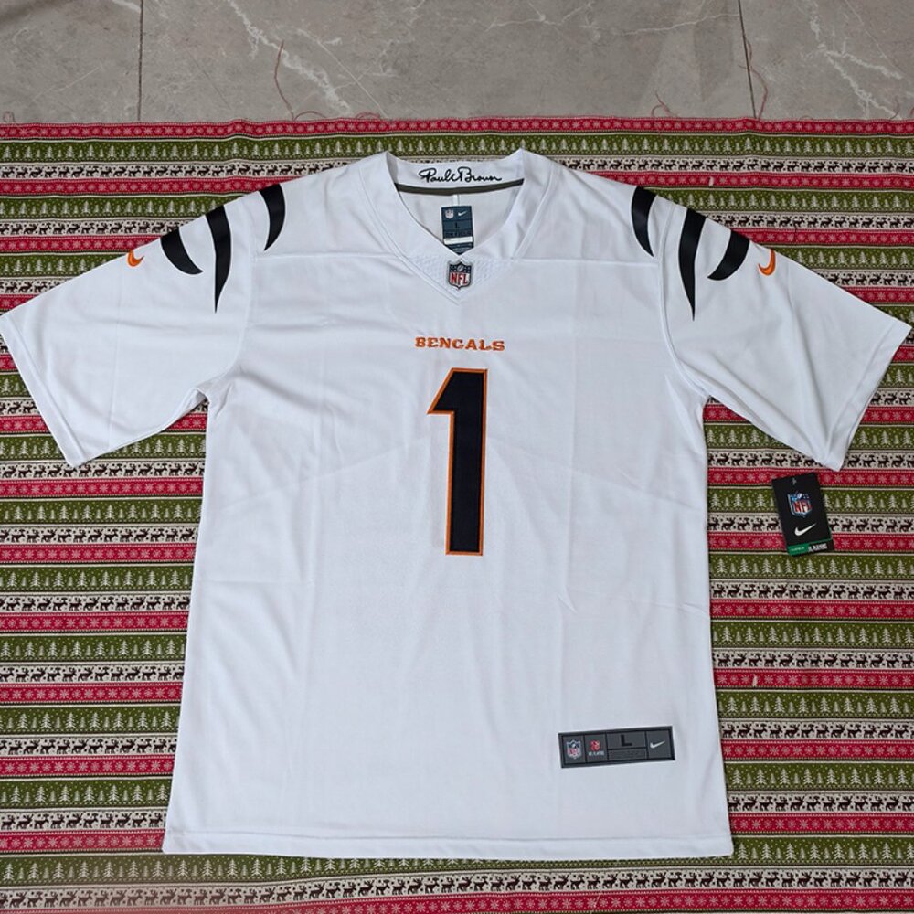 NFL Cincinnati Bengals Chase No. 1 White Jersey